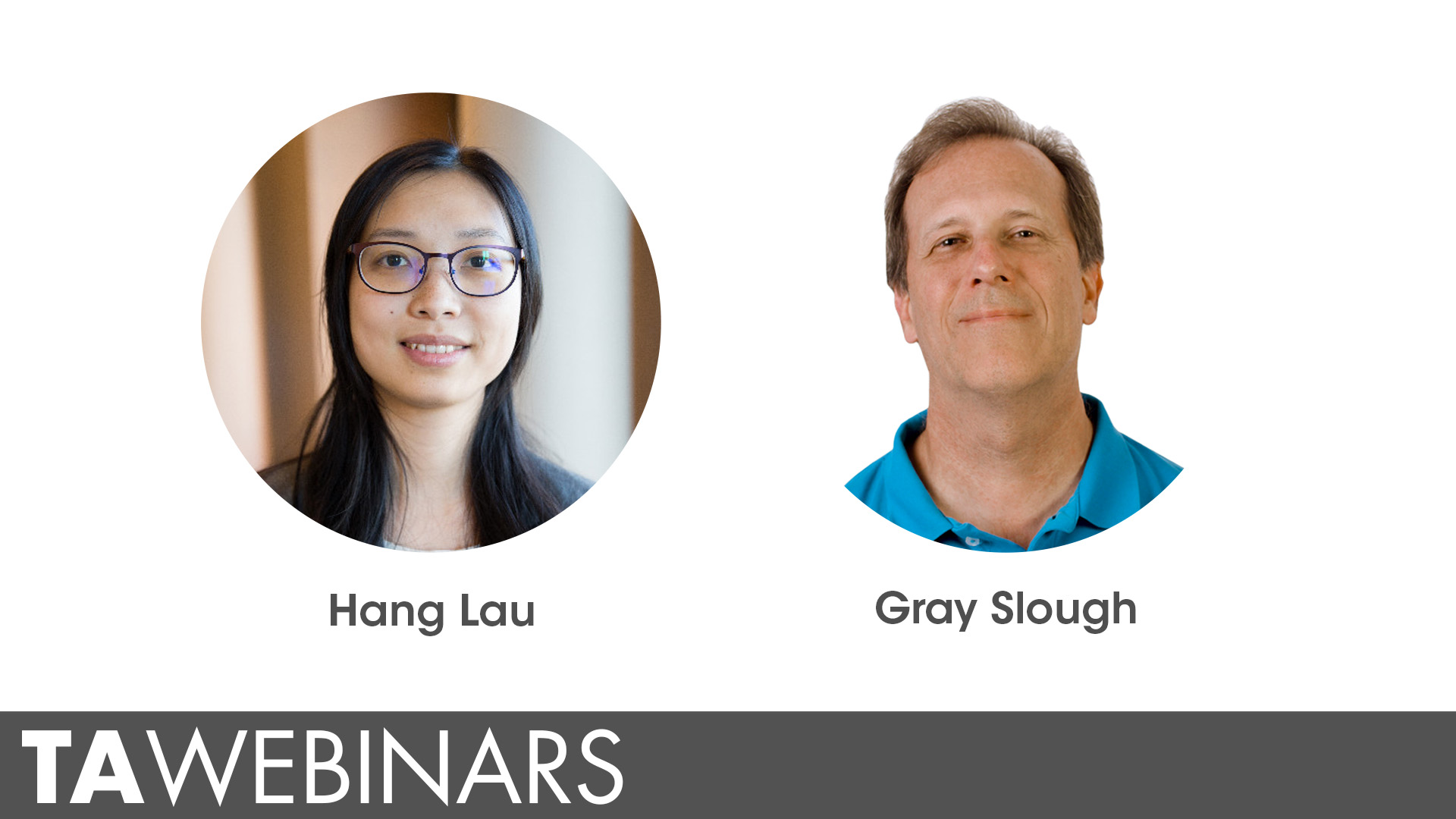 Bridging Material-Level and Cell-Level Safety: A New Thermal Analysis Technique for Battery Safety Screening - TA仪器 Headshots of Hang Lau (left) and Gray Slough (right) for TA Webinars (promotional image).