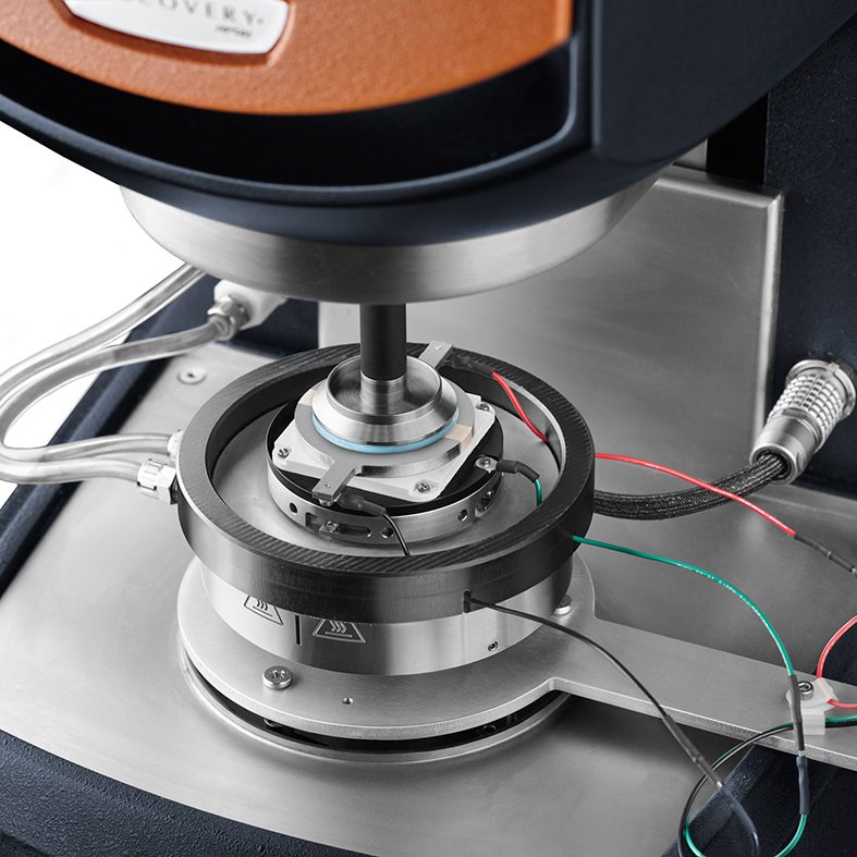 Rheo-Impedance Spectroscopy cover with sample