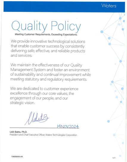 Waters Quality Policy